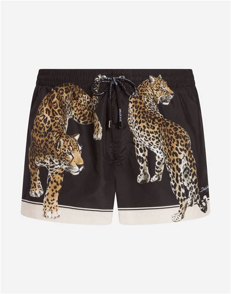 dolce gabbana leopard swimsuit|dolce and gabbana swim trunks.